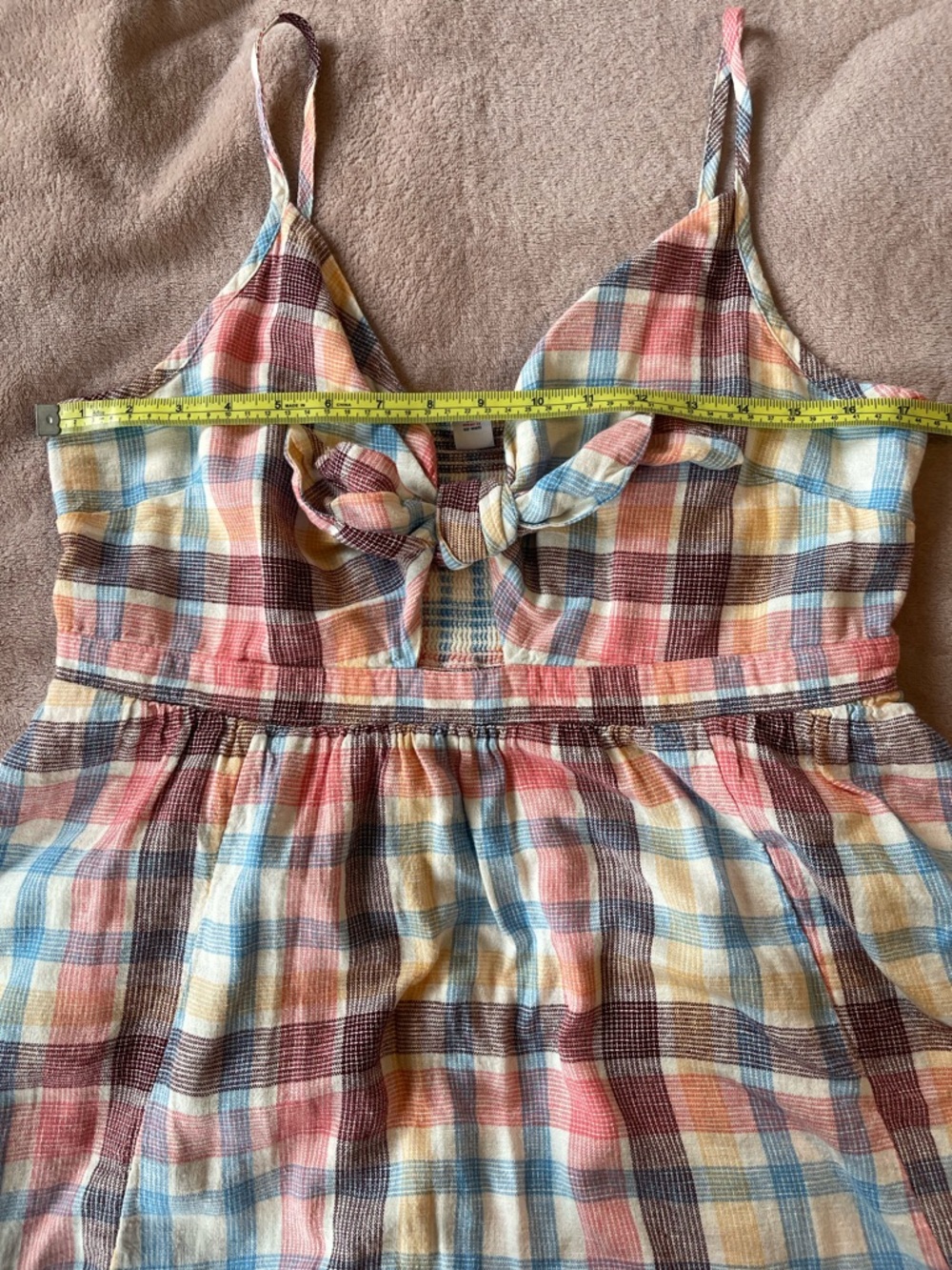 Old Navy Plaid Tie-Front Mini Cami Dress - Picture 9 of 11
